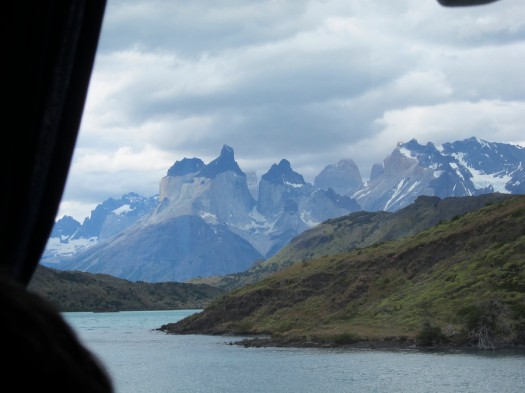  First closeup view of the Cordilleras while driving along Lago Nordenskjol.  